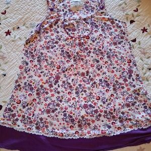 Olsenboye Purple & White Floral Camisole